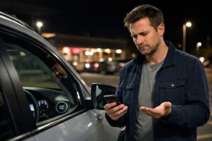 Car owner locked out after losing smart key fob for a 2020–2025 push-start vehicle