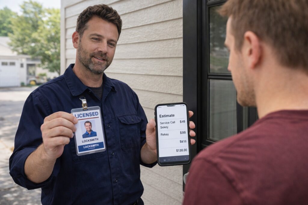 Verify the locksmith before you give access