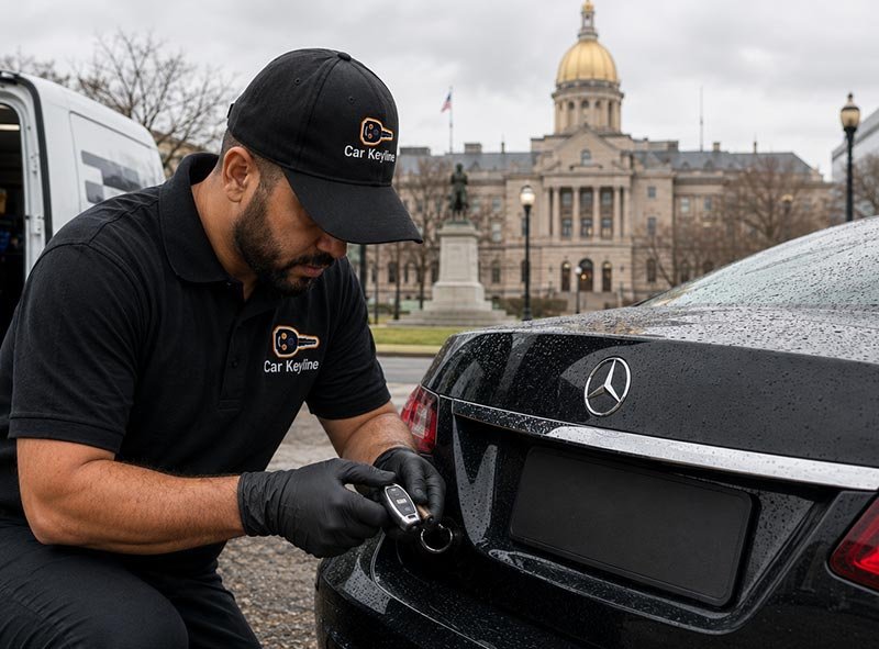 Our Locksmith Working in Trenton On Mercedes