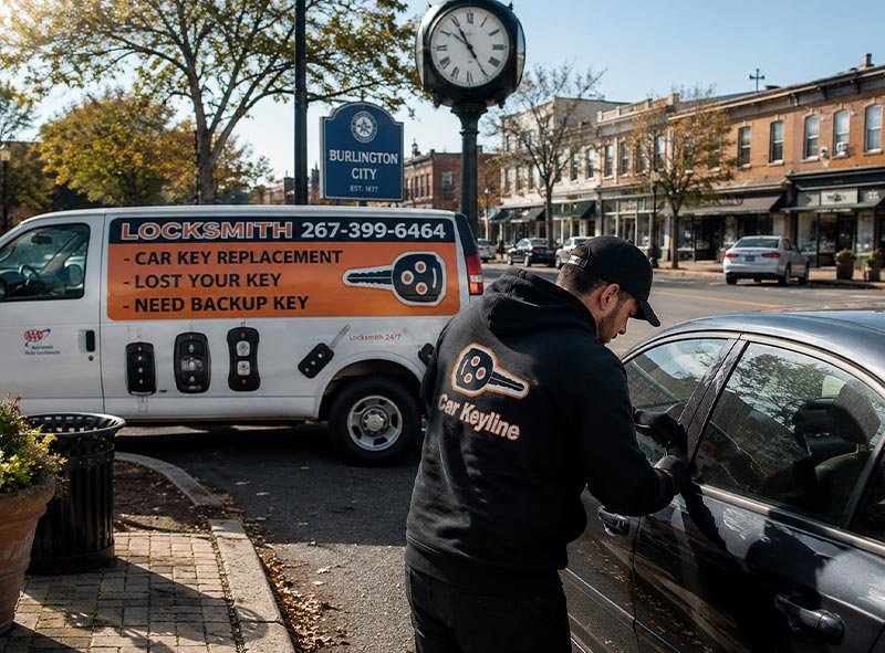 Umar Working in Burlington City for Key Replacement