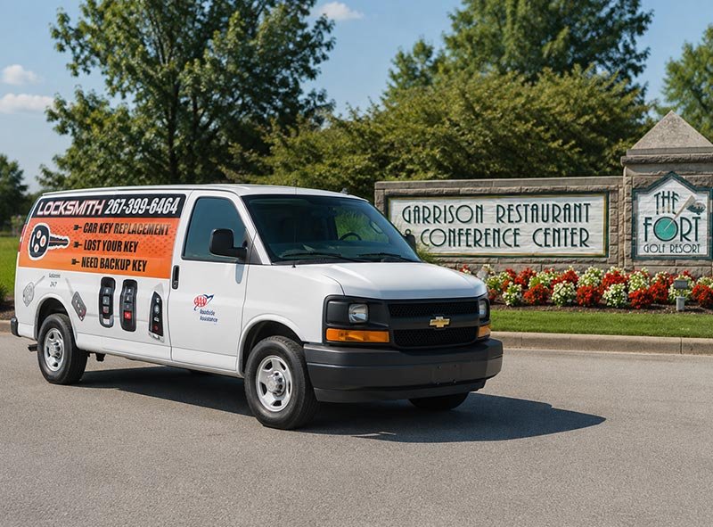 Car Keyline Van in front of Fort Harrison State Park Lawrence Township NJ
