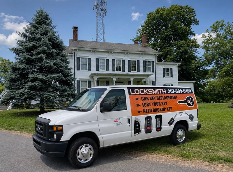 Car Keyline Van in front of Wicoff House Museum Plainsboro NJ
