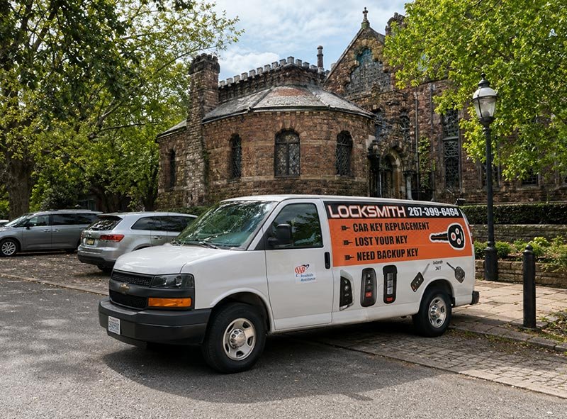 Car Keyline van in front of Princeton University Princeton NJ